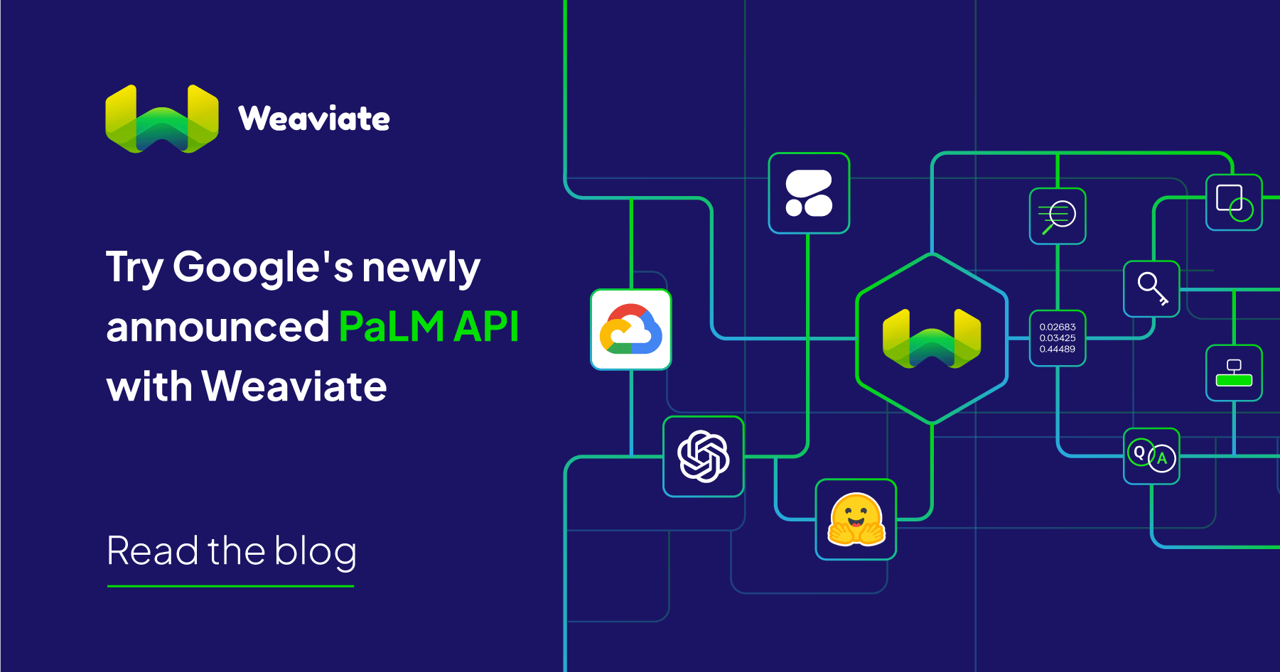 Weaviate v1.19.1 引入了与 Google 的 Vertex PALM API 配套使用的模块